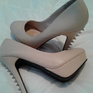 Charlotte Russe Nude heels with spikes